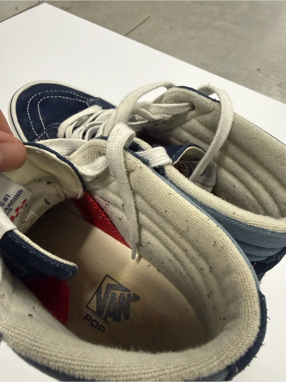 Vans Navy and Blue Sk8-Hi Sneakers